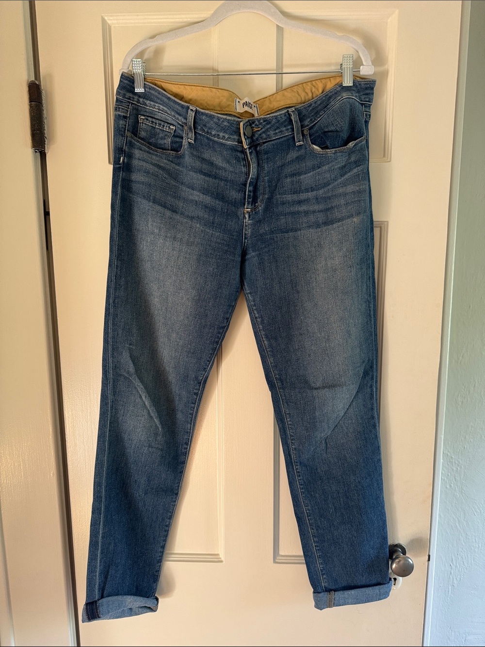 Paige Jimmy Jimmy Skinny Classic Mid-Rise Women's Blue Denim Jeans